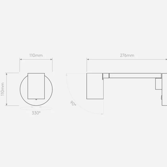 Ascoli Swing Sort -Leselampe