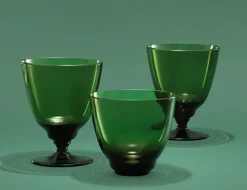 Flow vannglass olivengrønn