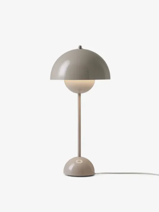 Flowerpot bordlampe VP3, grå/beige