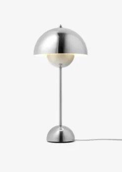 Flowerpot bordlampe VP3,  polert stål