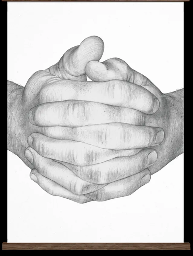 Folded Hands – Sort/Hvit