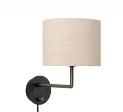 Gravity vegglampe, liten- antikk messing med skjerm – utstilling