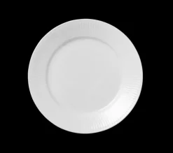 Hvit Riflet – Flat tallerken Ø22cm