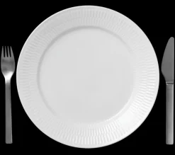 Hvit Riflet – Flat tallerken Ø27cm