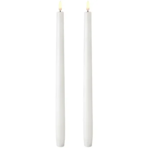 LED Kronelys 2pk – Hvit 35cm