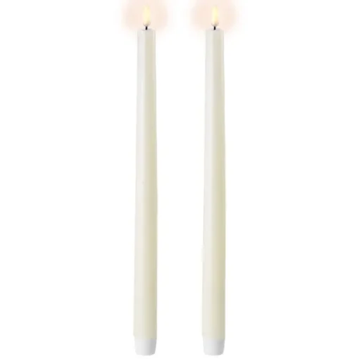 LED Kronelys 2pk – Hvit 35cm
