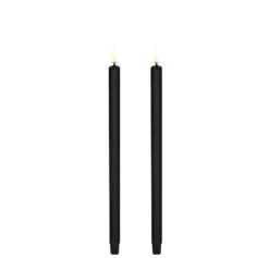 LED minilys 2pk, 1,3x25cm Sort