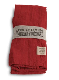 Linservietter, Lovely 4pk. -Røde