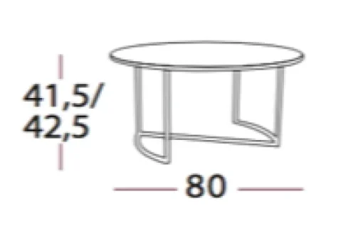 Ljå Coffee Table – Steel Ø80