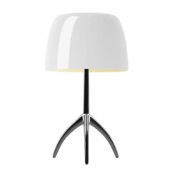Lumiere bordlampe Grande hvit / sort crome