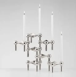 Nagel Candle Holder – Chrome 3pk