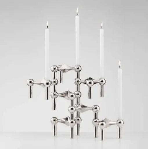 Nagel Candle Holder – Chrome 3pk