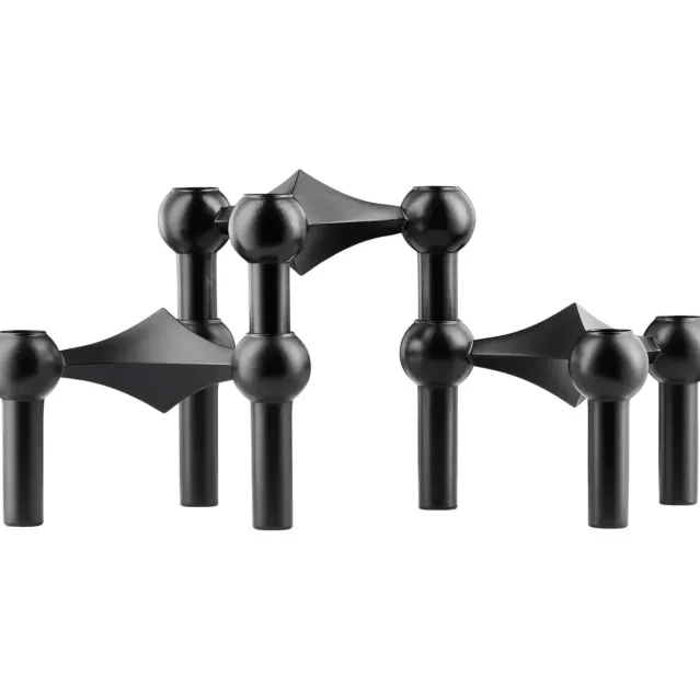 Nagel Candle Holder – Matt Black 3pk