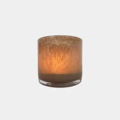 Nilla telysholder -Grå-brun, 8cm