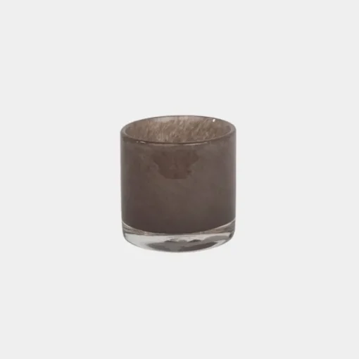Nilla telysholder -Grå-brun, 8cm
