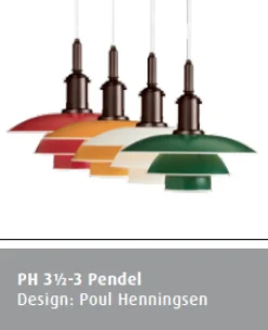 PH 3½-3 pendel – Hvit