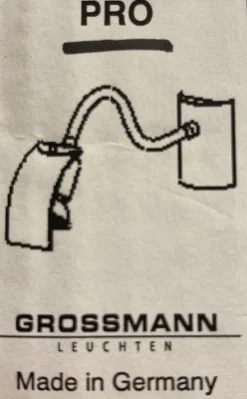 PRO Vegglampe Lang arm -Matt messing