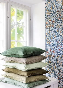 Putetrekk -Linen Laurel Green