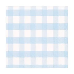 Servietter lunsj – Gingham Lysblå