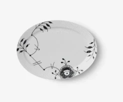 Sort Mega – Oval Tallerken 28 cm