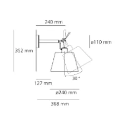 Tolomeo Diffusore – vegglampe med skjerm