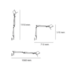 Tolomeo Mini vegglampe – lang arm