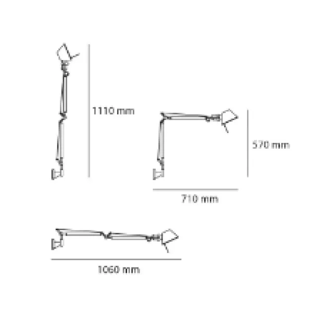 Tolomeo Mini vegglampe – lang arm